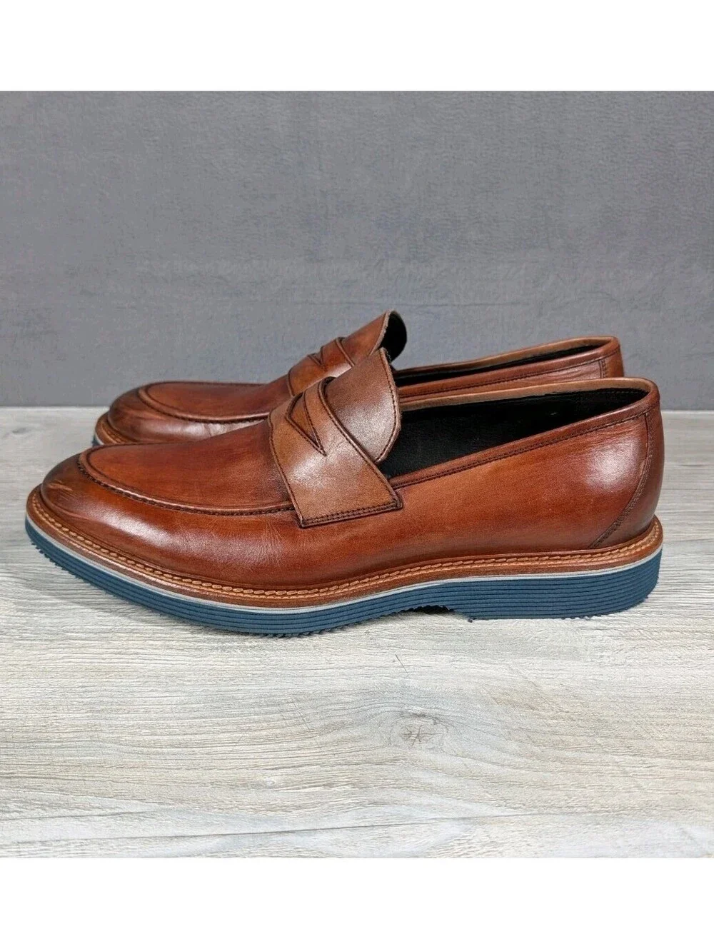 Johnston & Murphy Brown Leather Penny Loafers Size 13
